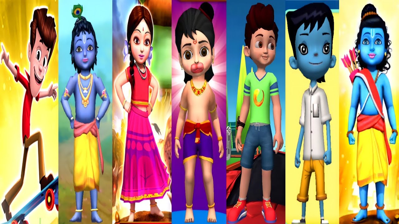 Smashing Simmba, Little Krishna, Little Radha, Little Hnuman, Kicko, Kris, Little Ram Gameplay 