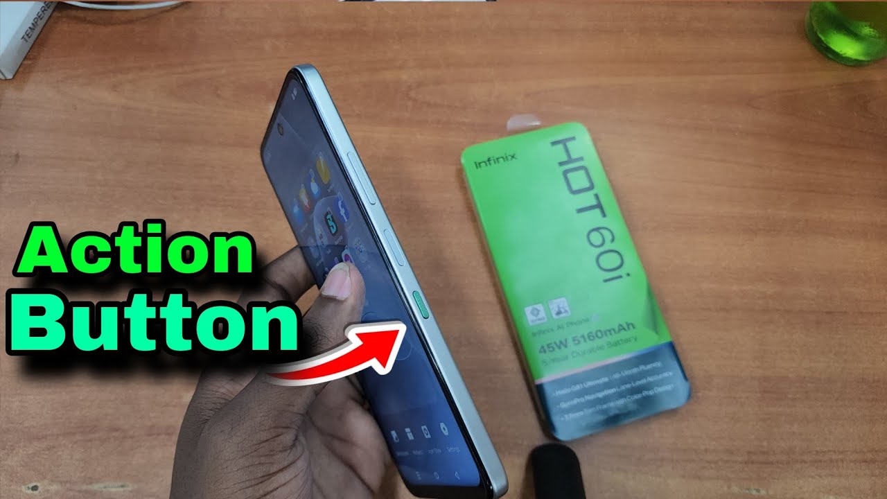 How To Set infinix Hot 60i Action Button