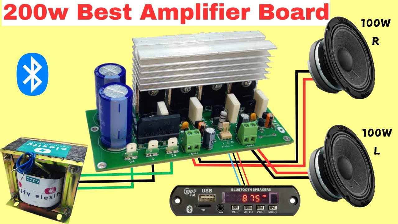 Best 200 watt stereo amplifier board // Powerful 200W Stereo Amplifier