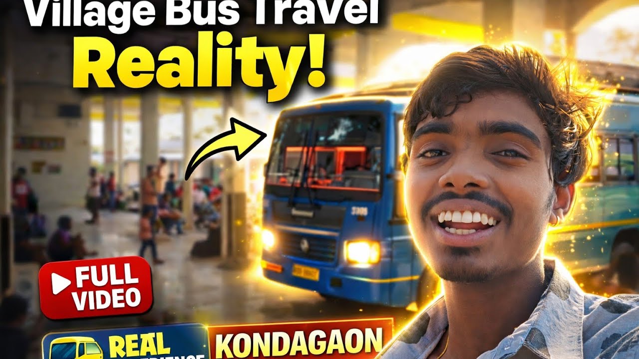 Village BUS🚌 lravel 😱Reality! KONDAGAON.🔴 CGTIKAMVLOGS 