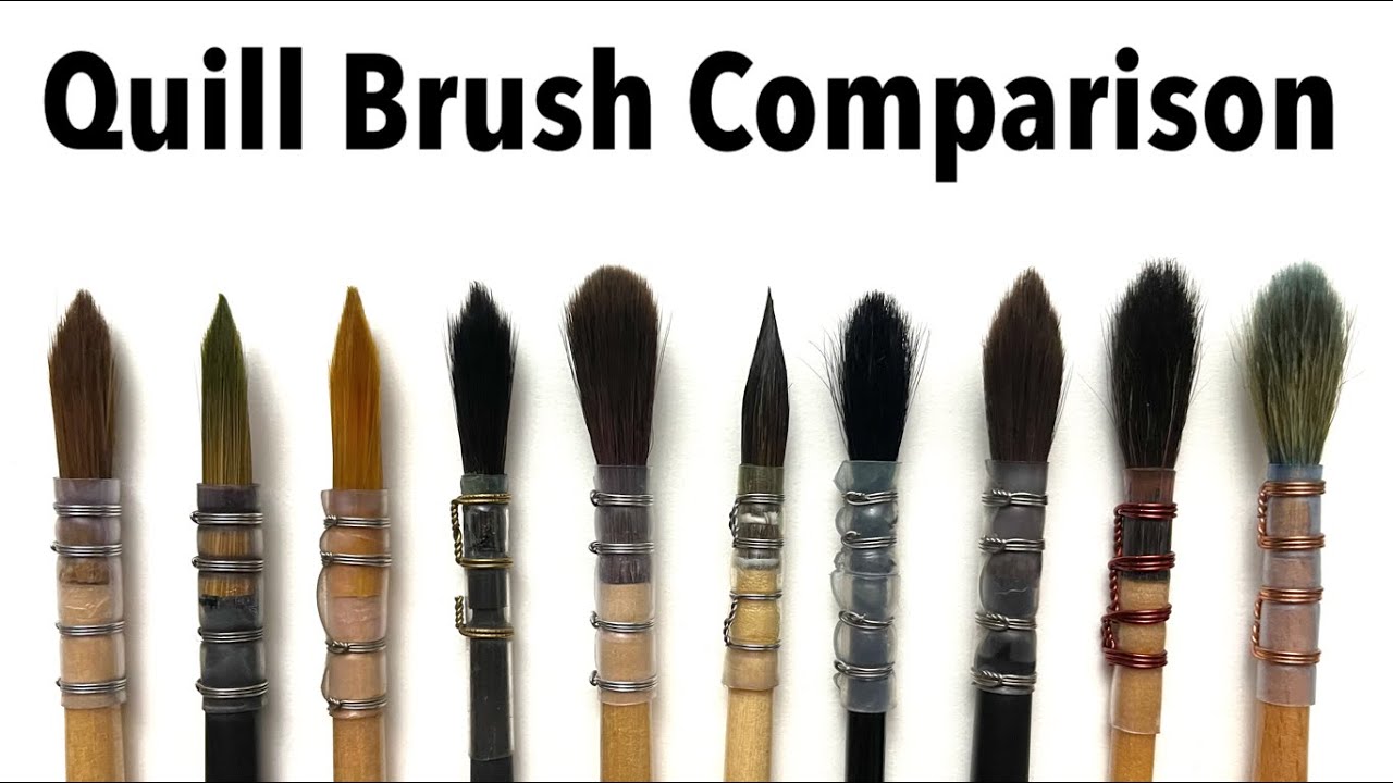 Watercolor Quill Brush Comparison [main vid]