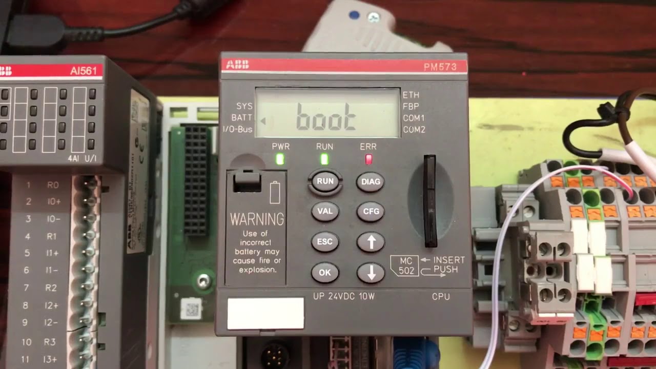 ABB AC500 PM573 IP configuration