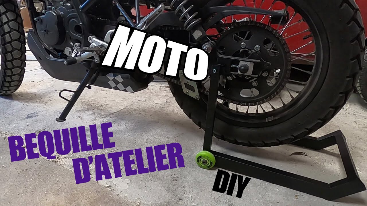 MOTO 🏍 BEQUILLE D'ATELIER 🔧 faite Maison