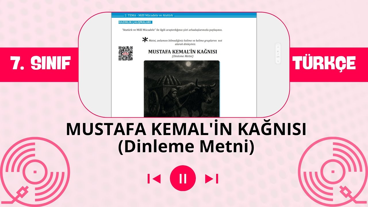 Mustafa Kemal'in Kağnısı Dinleme Metni | 7. Sınıf Türkçe Ders Kitabı Sayfa 68 MEB | 2025-2026