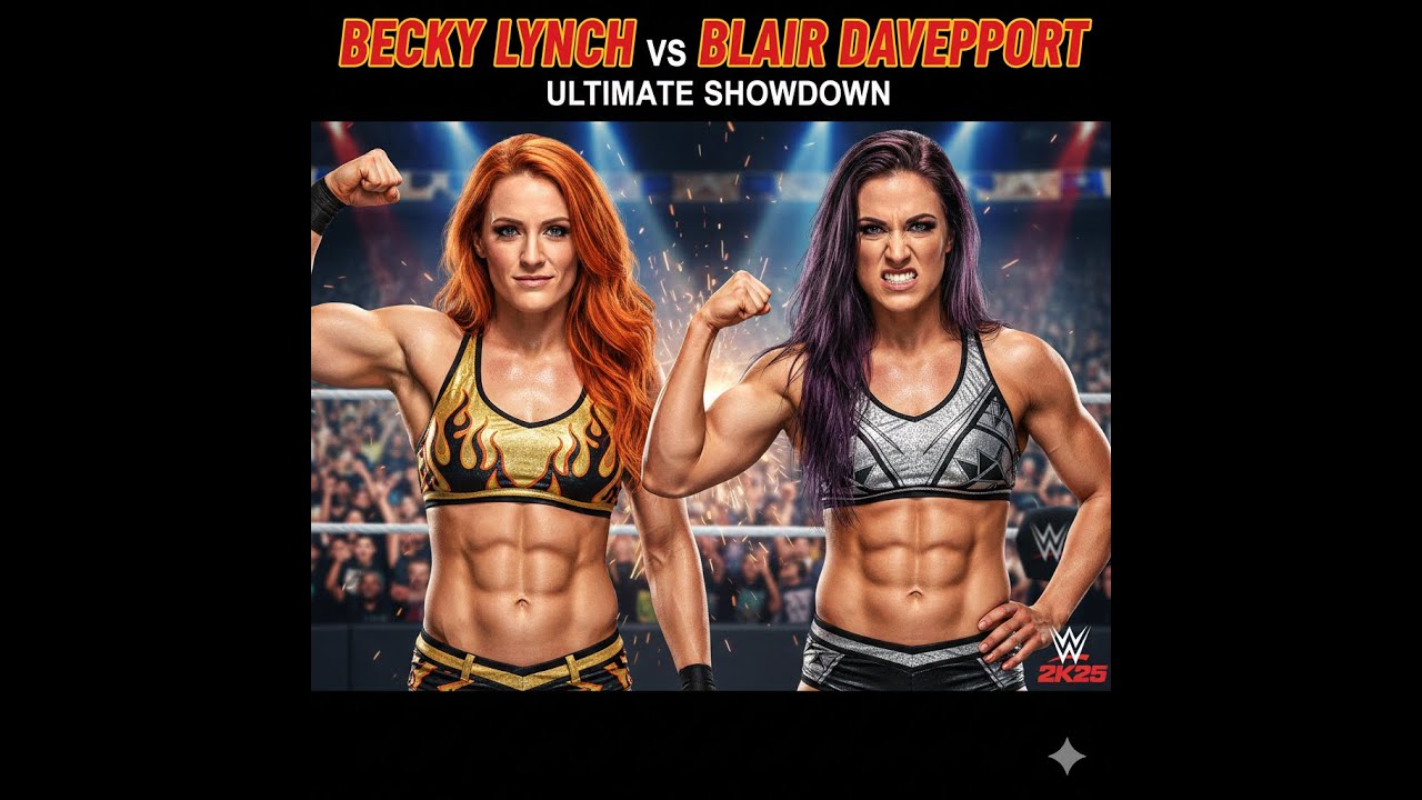 Becky Lynch vs Blair Davenport 🔥 WWE 2K25 Gameplay | Dream Women’s Match