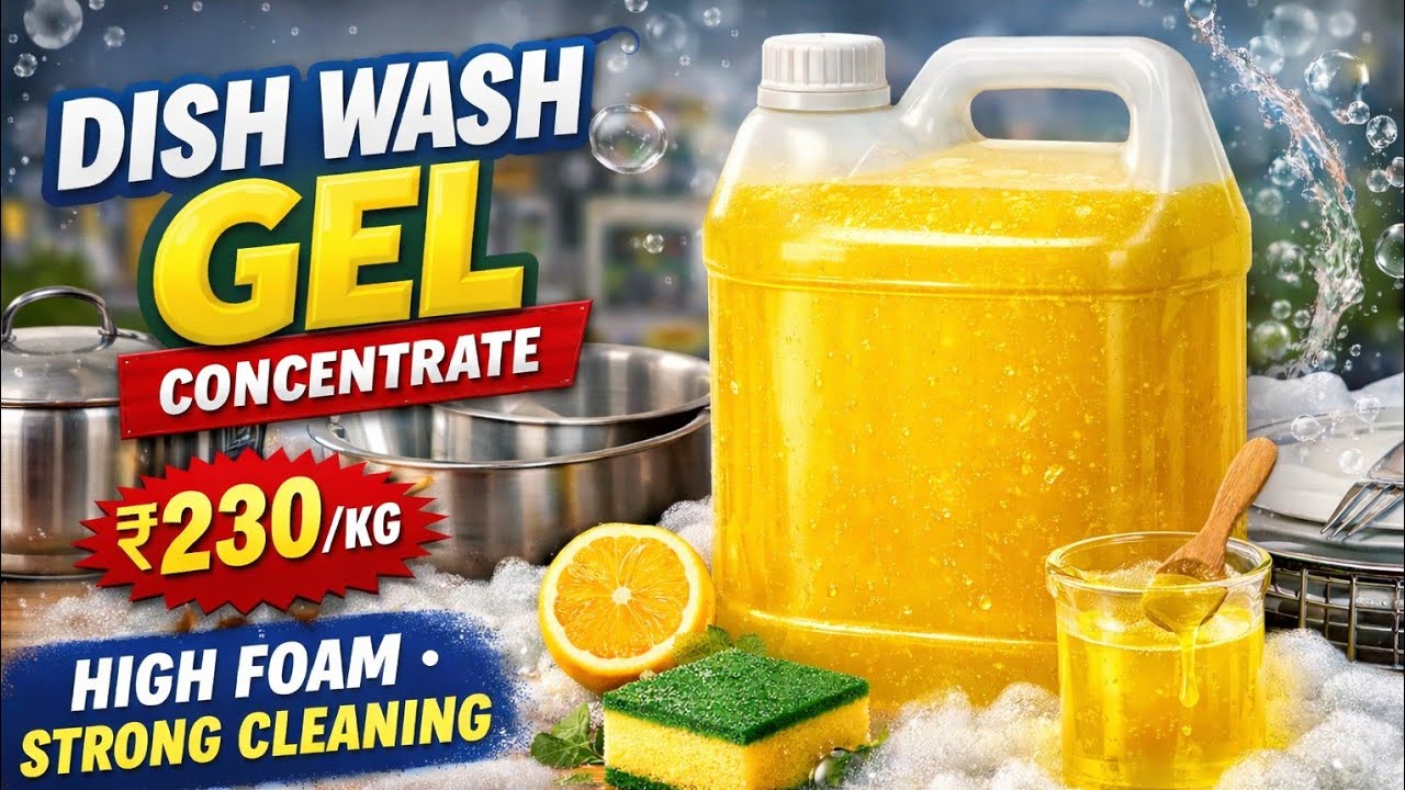 1:10 Dish Wash Gel Concentrate | Dishwasher Concentrate | Dish Wash Liquid 