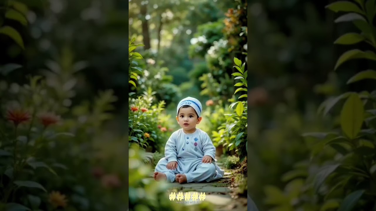 A baby boy singing beautiful naat