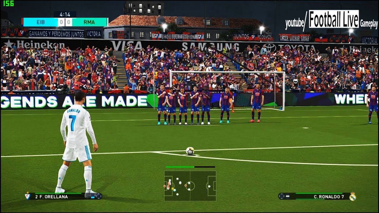 PES 2018 | Eibar vs Real Madrid | Ronaldo Free Kick Goal | Gameplay PC