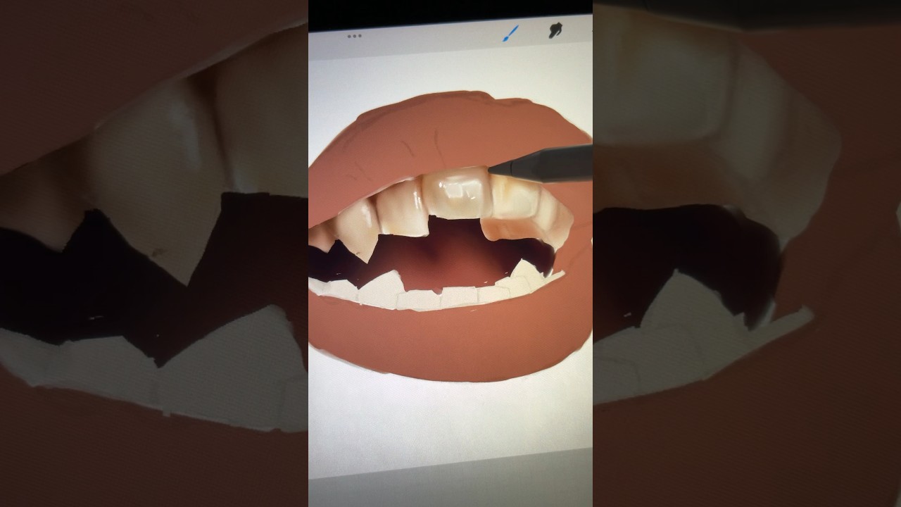 teeth drawing #digitalart #ibispaintx