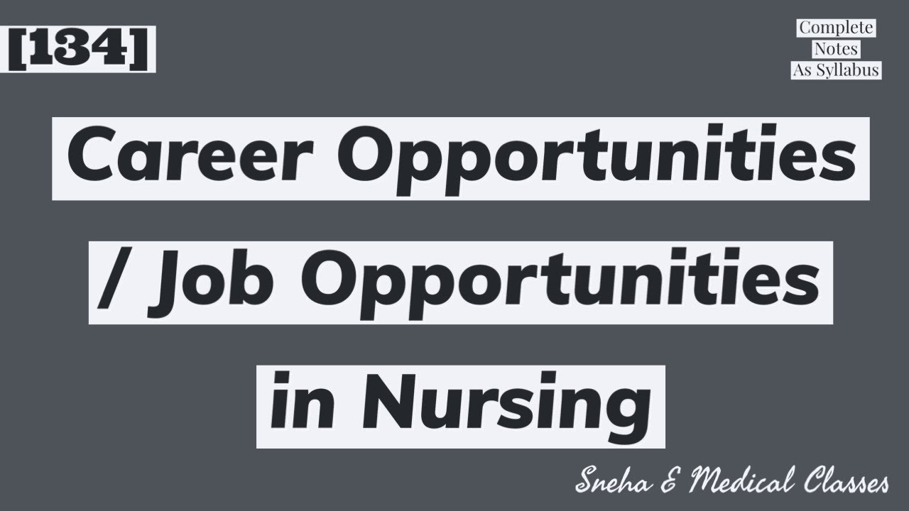Career Opportunities / Job Opportunities in Nursing !! Hindi !! Management !!