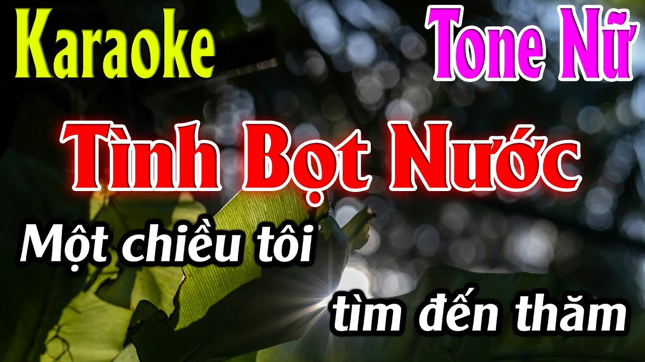 Tình Bọt Nước Karaoke Tone Nữ Karaoke Lâm Organ - Beat Mới