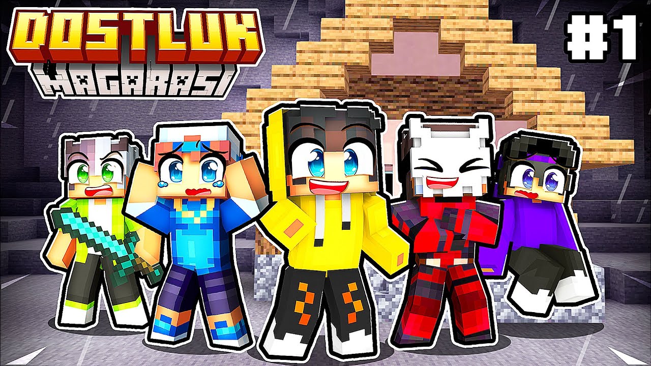 YENİ MAĞARAYA TAŞINDIK, HARİKA BİR EV YAPTIM! 🏠 | Minecraft Dostluk Mağarası #1