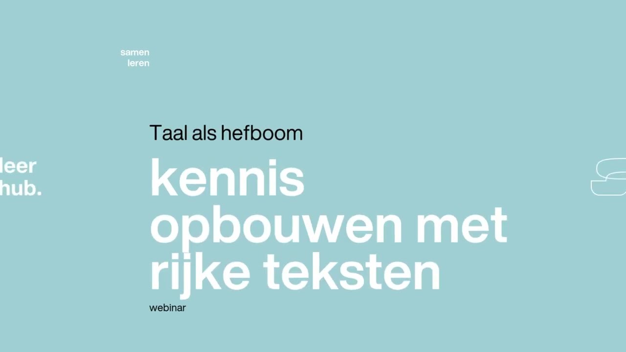 Kennis opbouwen met rijk teksten