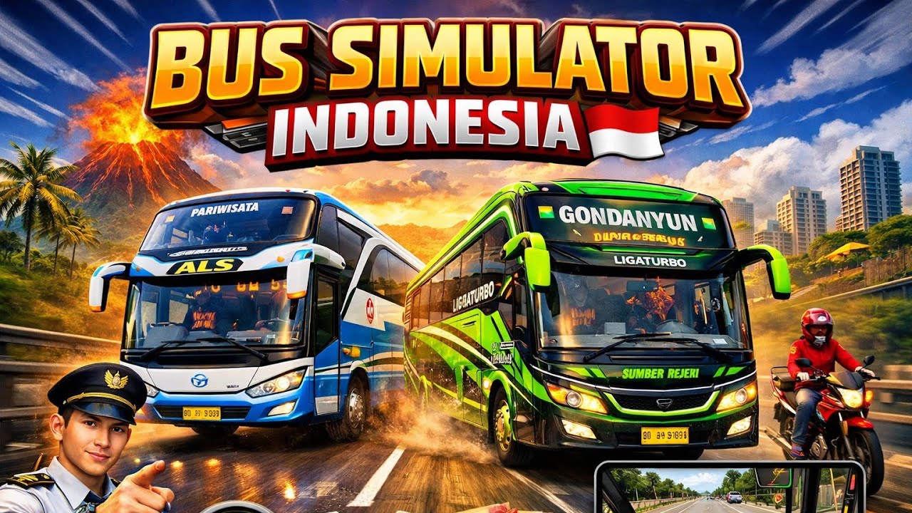 शहर की सड़कों पर खतरनाक बस ड्राइव 😱 | Bus Simulator Indonesia