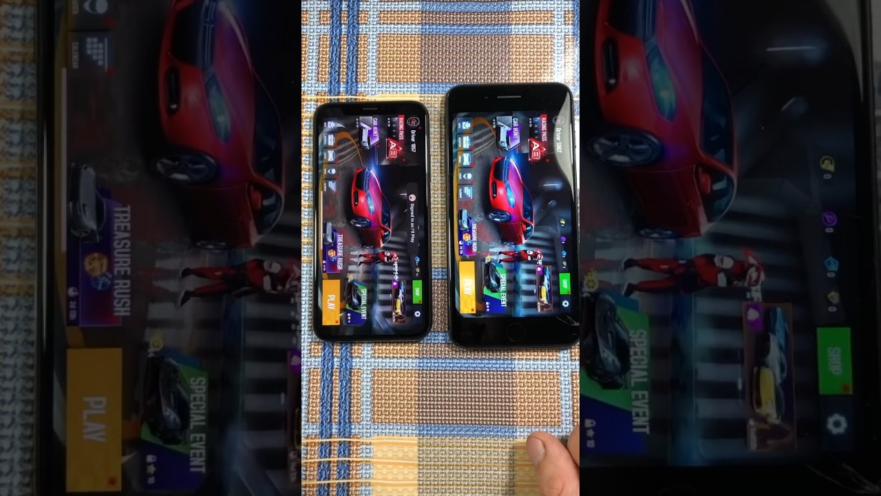 Asphalt 8 opens faster on #iPhoneX vs #iPhone8Plus