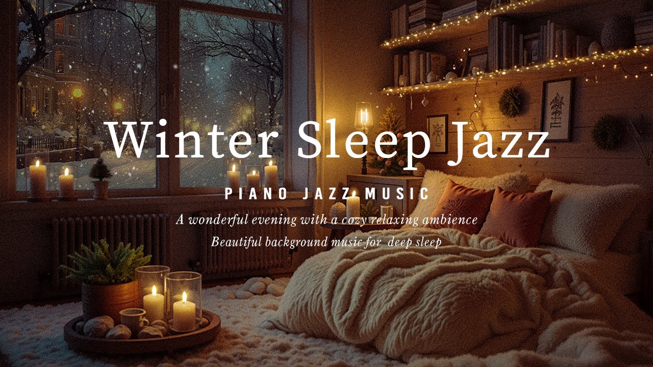 Winter Nights Ambience & Ethereal Jazz Sleeping Music - Background Chillout Music - Warm Room Jazz