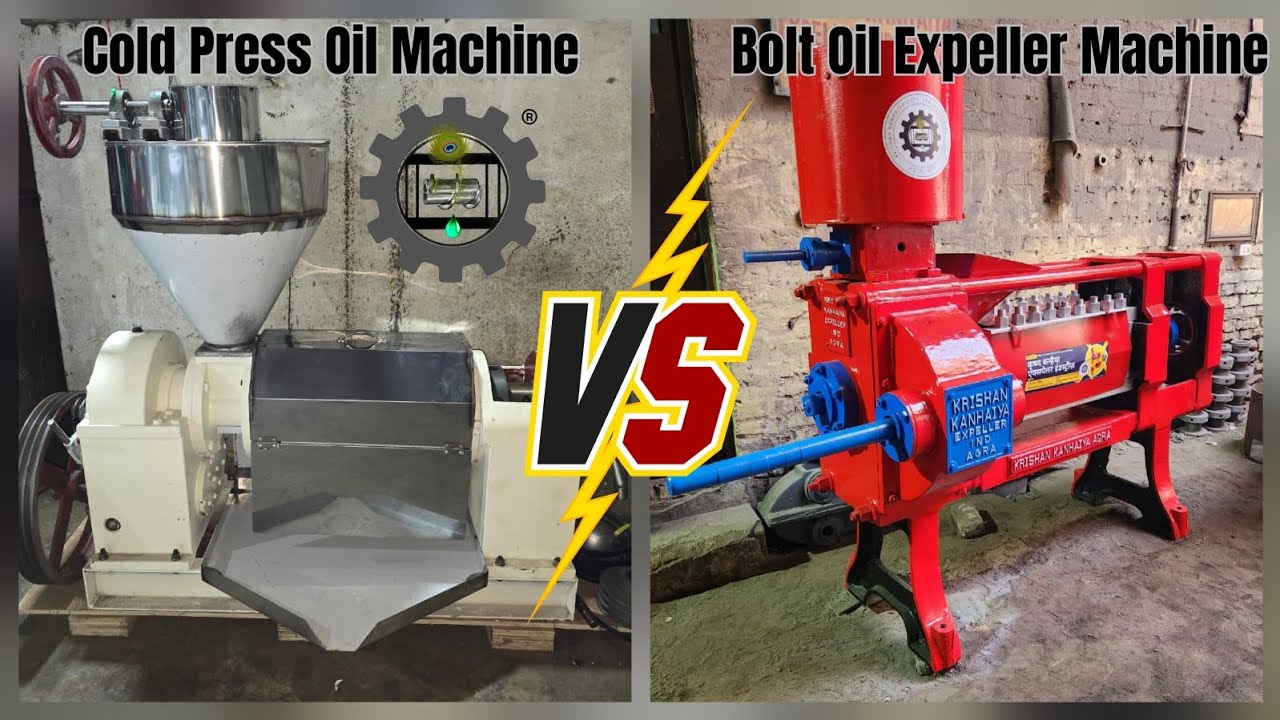 Cold Press Oil Machine Vs Bolt Oil Expeller Machine | Krishan Kanhaiya Expeller Industries, Agra 
