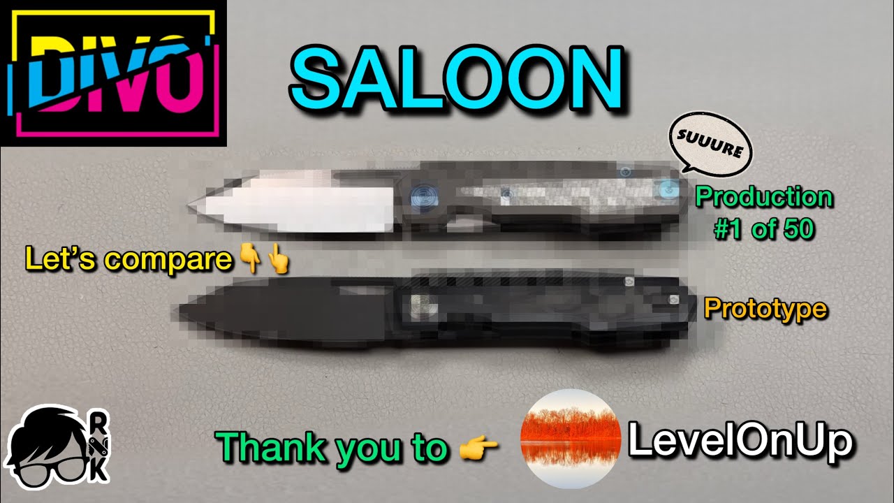 Нож Divo Knives S90V Saloon… если сравнивать прототип с серийным экземпляром № 1 из 50… он лучше!