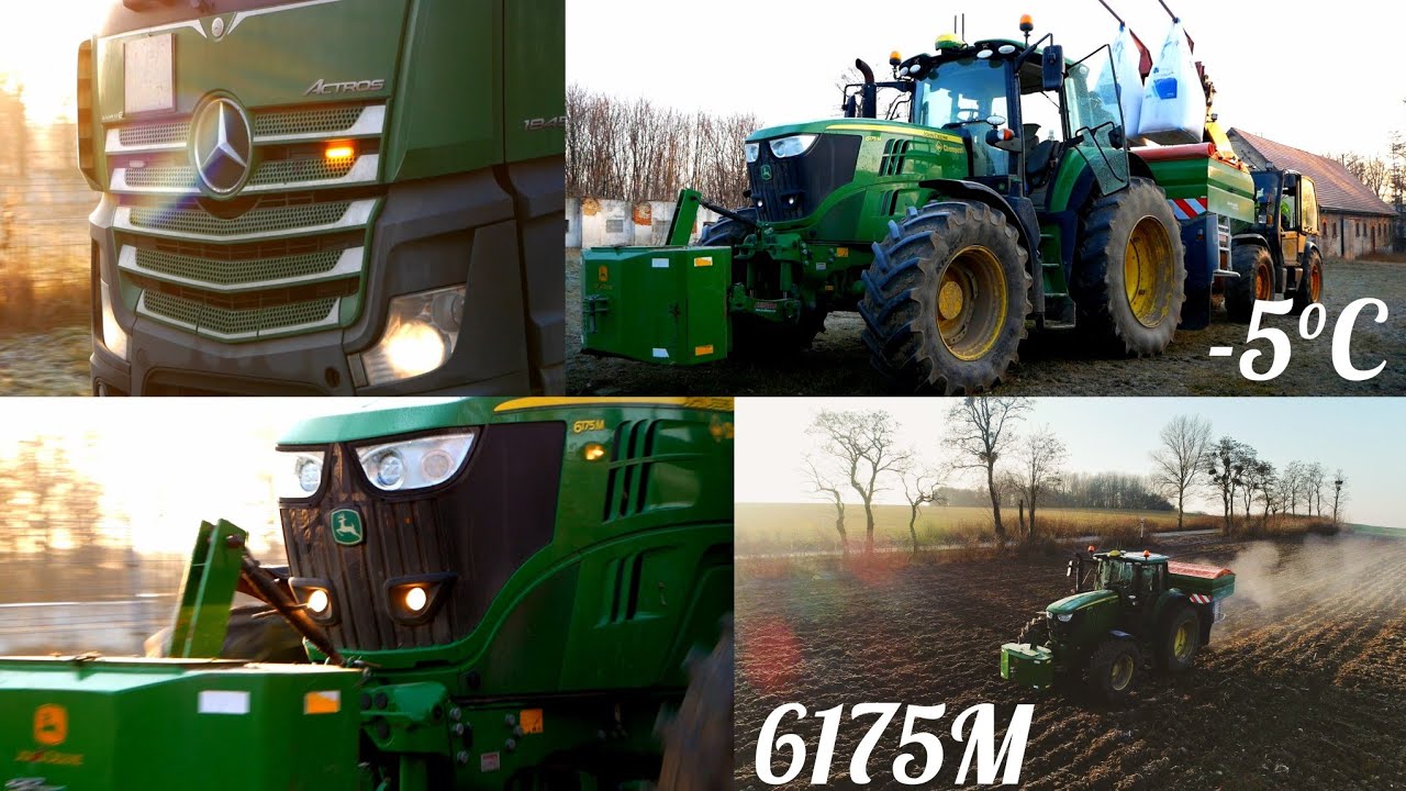John Deere 6175M & Amazone ZA-TS 4200 | Mercedes Actros | Rozsiewanie siarki i potasu
