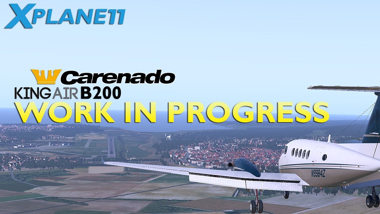 X Plane 11 : Carenado King Air B200 LFAT Approach