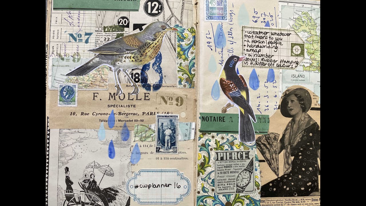 Craft with me | 5 prompt weekly collage challenge 2021 #cwplanner16 | Margarete Miller
