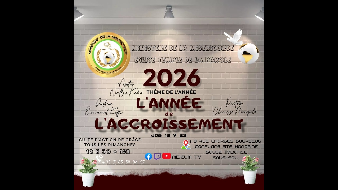 CULTE D'ACTION DE GRÂCE DU 22 FÉV 2026