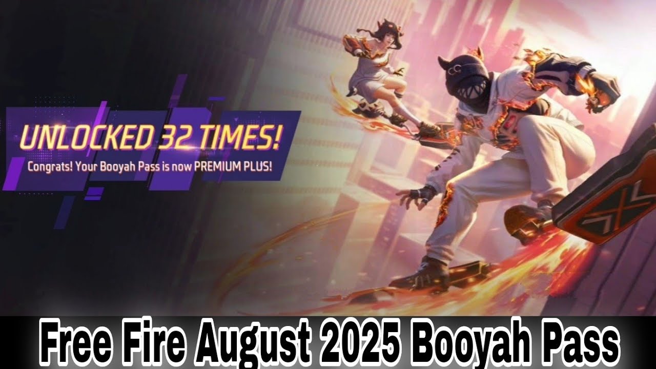 Free Fire August 2025 Booyah Pass | Free Fire Booyah Pass Season 32 | Burning Hearts Booyah Pass