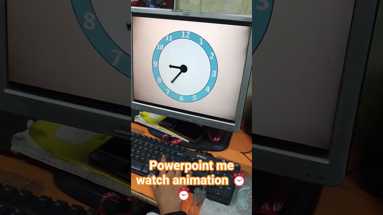 powerpoint me watch animation ⏰⏰
