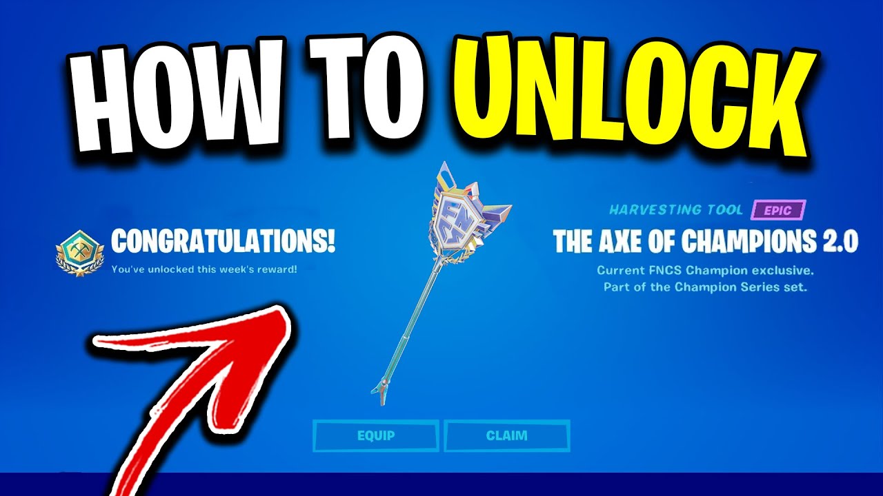 How To Get The FNCS Pickaxe In Fortnite! (Axe Of Champions Pickaxe 2.0)