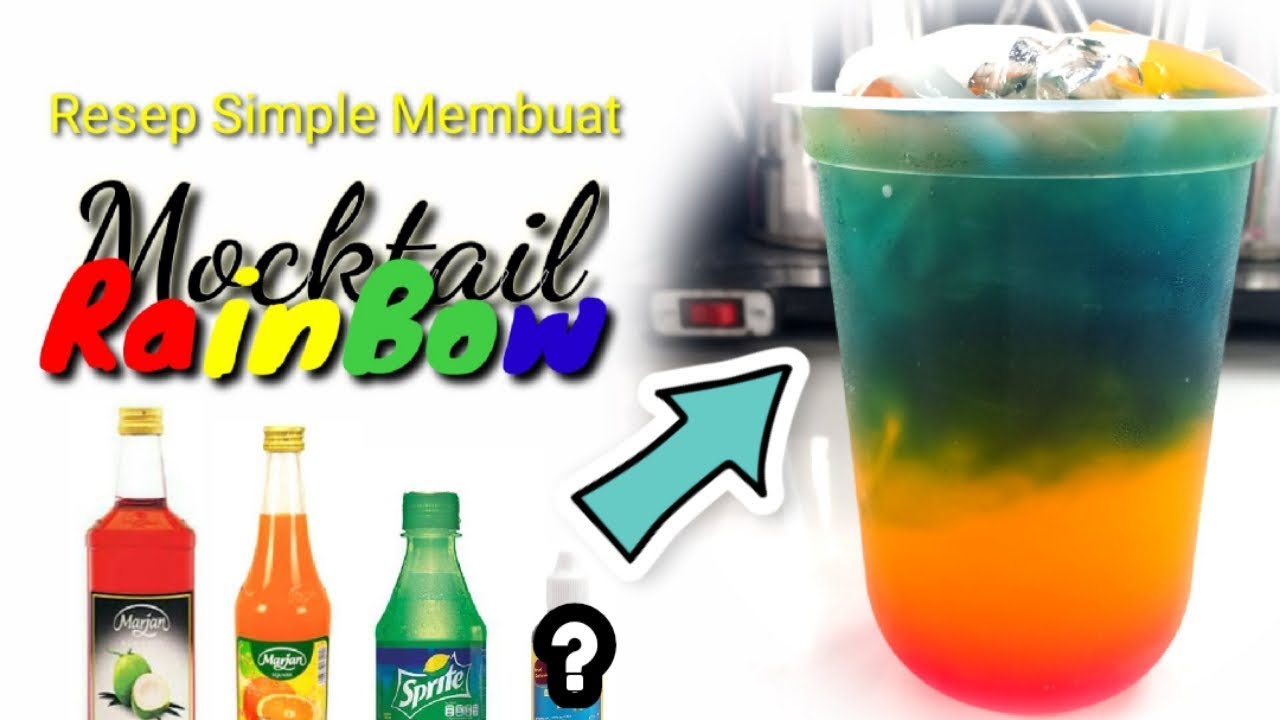 Membuat Mocktail RAINBOW dengan sirup MARJAN | BOOBLE HOME