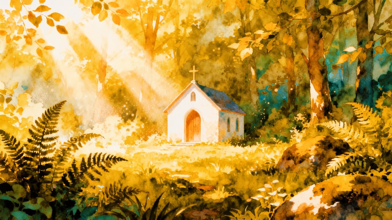 Hopeful Forest Chapel Morning Light ☀️ Gentle Ambient for Relaxation, Meditation & Sleep