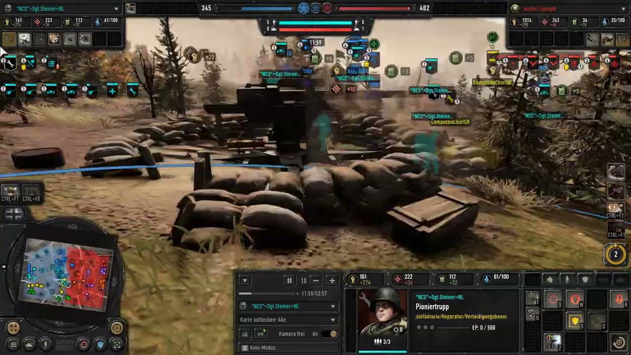 Company of Heroes 3 Rapido River Crossing 4v4 FLAK Perimeter again with PzIV support HOW MUCH DAMAGE
