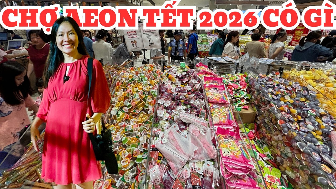 ĐI CHỢ TẾT AEON TÂN PHÚ - NGẬP TRÀN ĐỒ ĂN || ĂN GÌ Ở MỸ