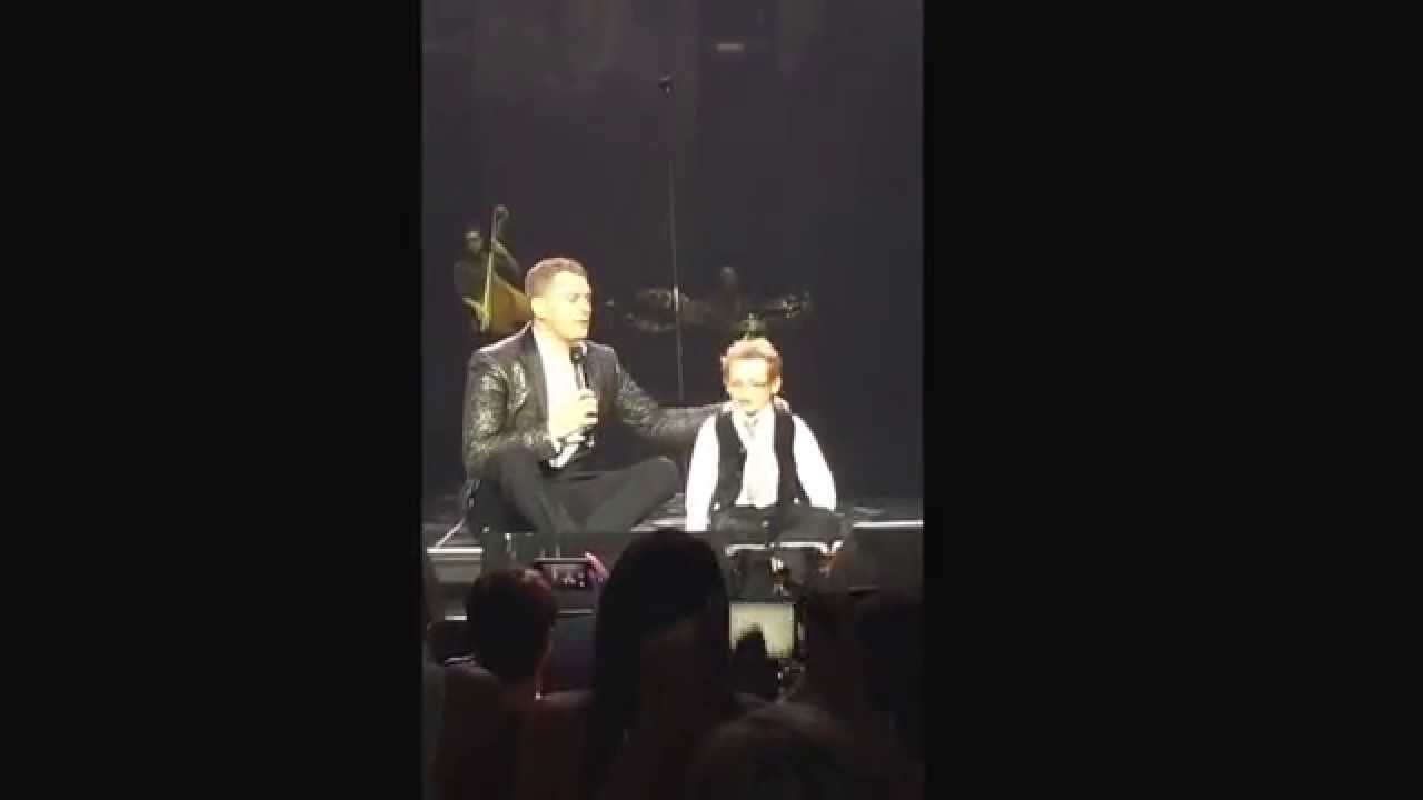 Noah sings with Michael Buble