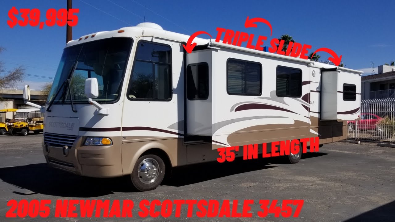 $40,000 Triple Slide Gas Class A! 2005 Newmar Scottsdale 3457 Video Walkthrough! Super Clean! SOLD!