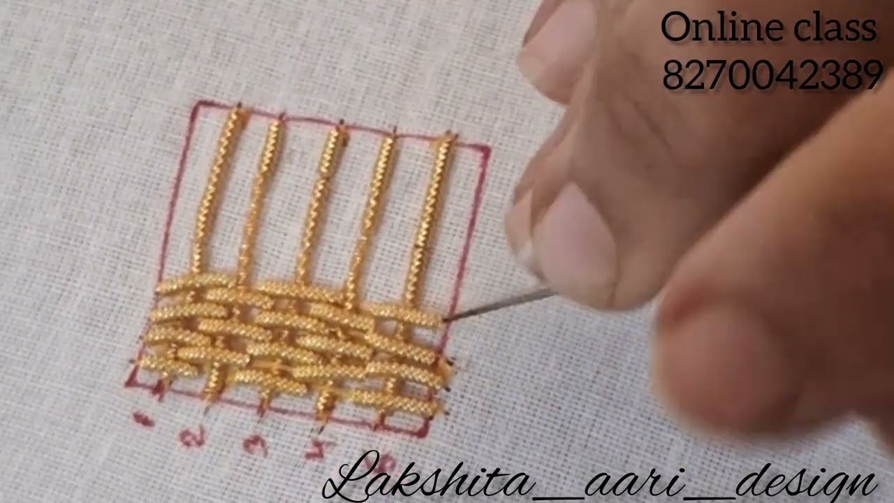 Advance level class 44 : 👉Zardosi Mat Filling Stitch Type 1 # இலவசஆரிவகுப்புகள்#freeaarionlineclass