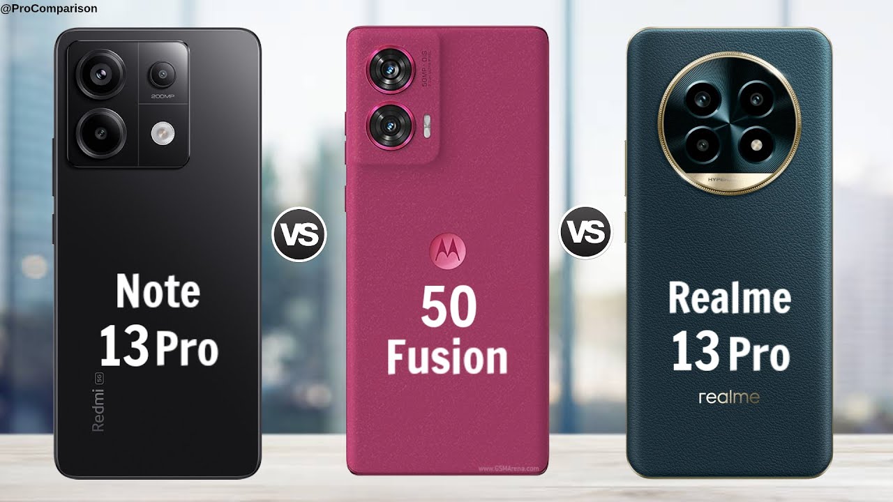 Redmi Note 13 Pro vs Moto Edge 50 Fusion vs Realme 13 Pro || Full Comparison