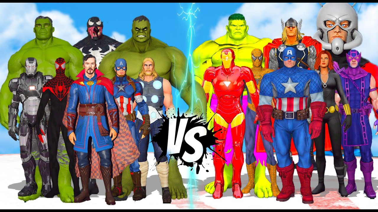 AVENGERS COMICS VS AVENGERS MOVIES - SUPERHERO EPIC BATTLE