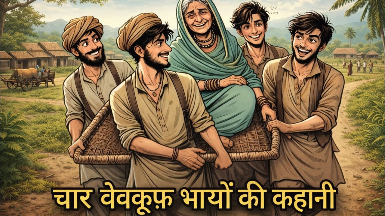 नासमझ भाइयों की अनोखी कहानी | चार बेवकूफ़ भाई और माँ की सीख | #hindikahaniyokatohfa 