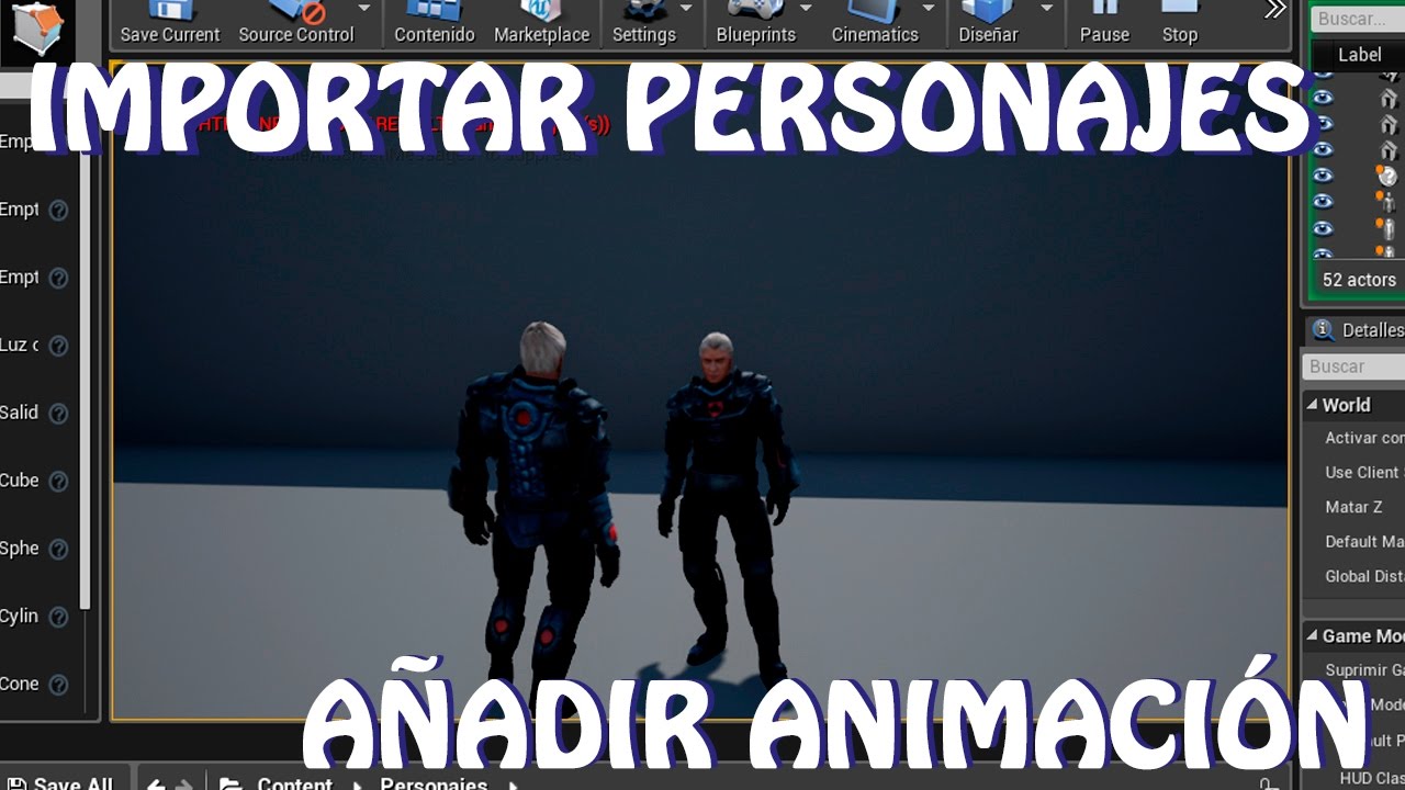 Unreal Engine 4: Tutorial importar personajes con animación de Mixamo (español)