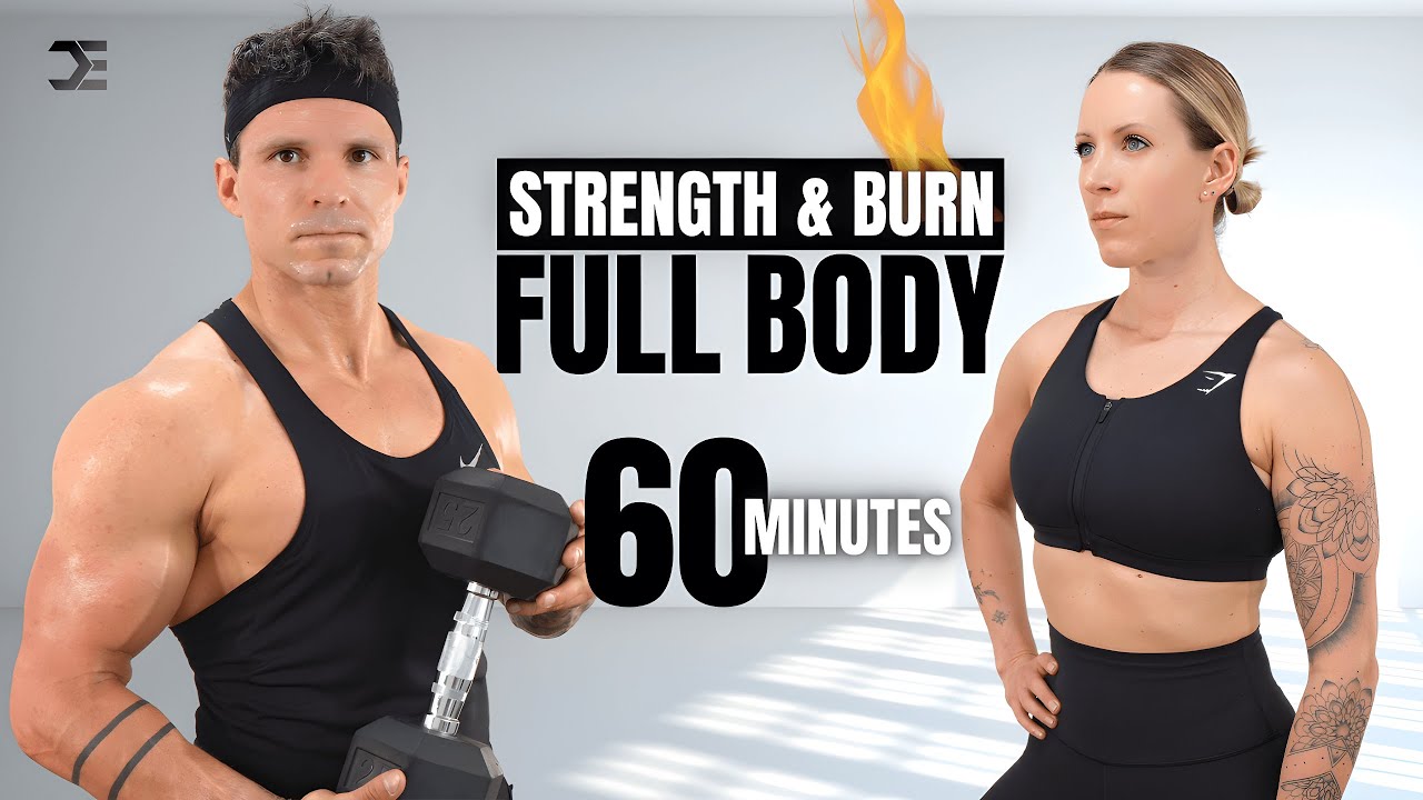 1 Hour Dynamic FULL BODY WORKOUT + WEIGHTS | Serious Sweat Session | DB Strength + Conditioning