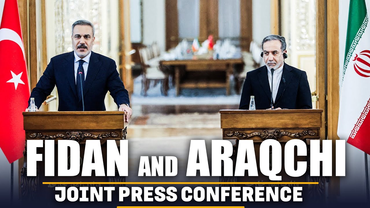 Iranian Foreign Minister Araqchi holds press briefing with Turkish FM Hakan Fidan in Istanbul