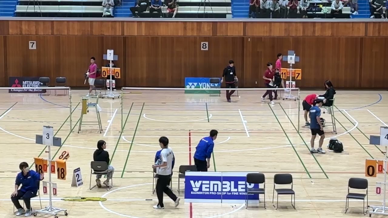 今越健太(早稲田大学)vs山田琉碧(日本体育大学)　【第76回全日本学生バドミントン選手権大会】