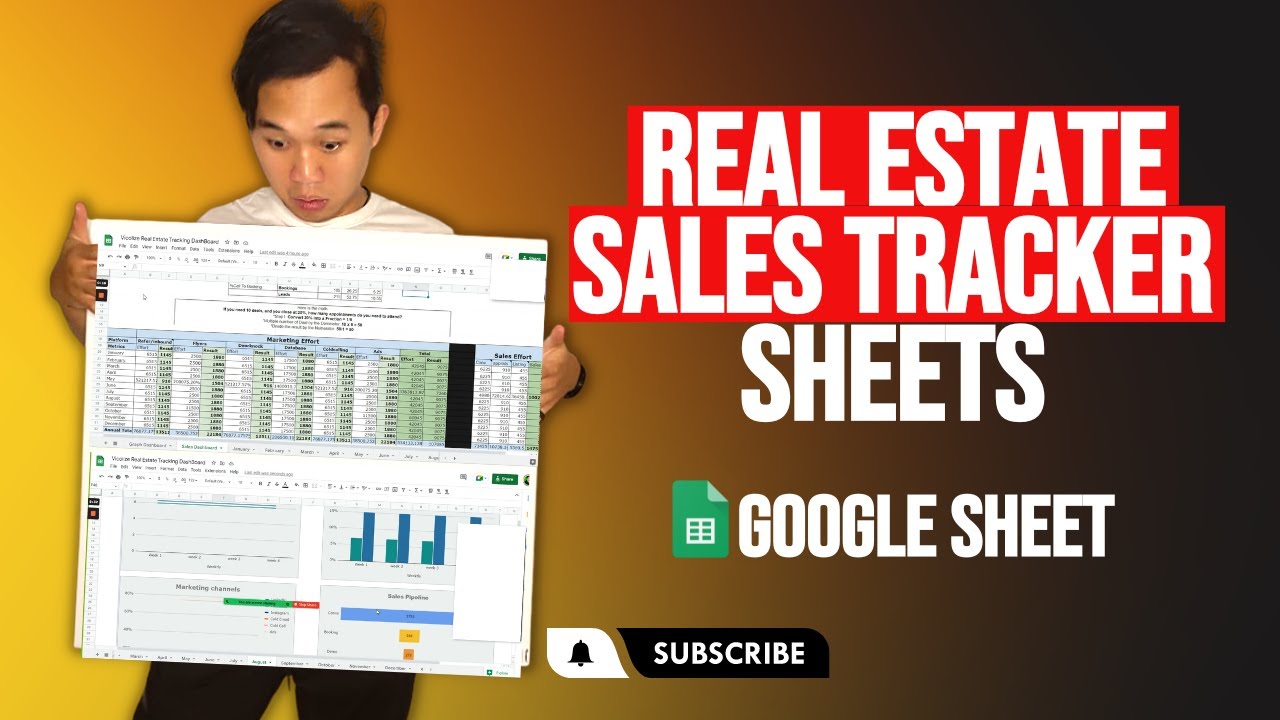 Real Estate Google Sheet Tracker | Sales Tracking Dashboard Template 2023