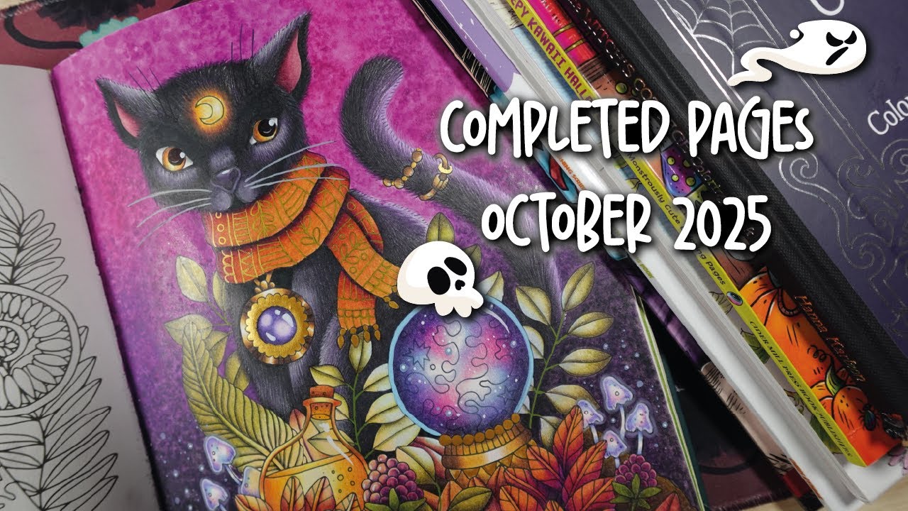 COMPLETED PAGES OCTOBER 2025 | ADULT COLORING
