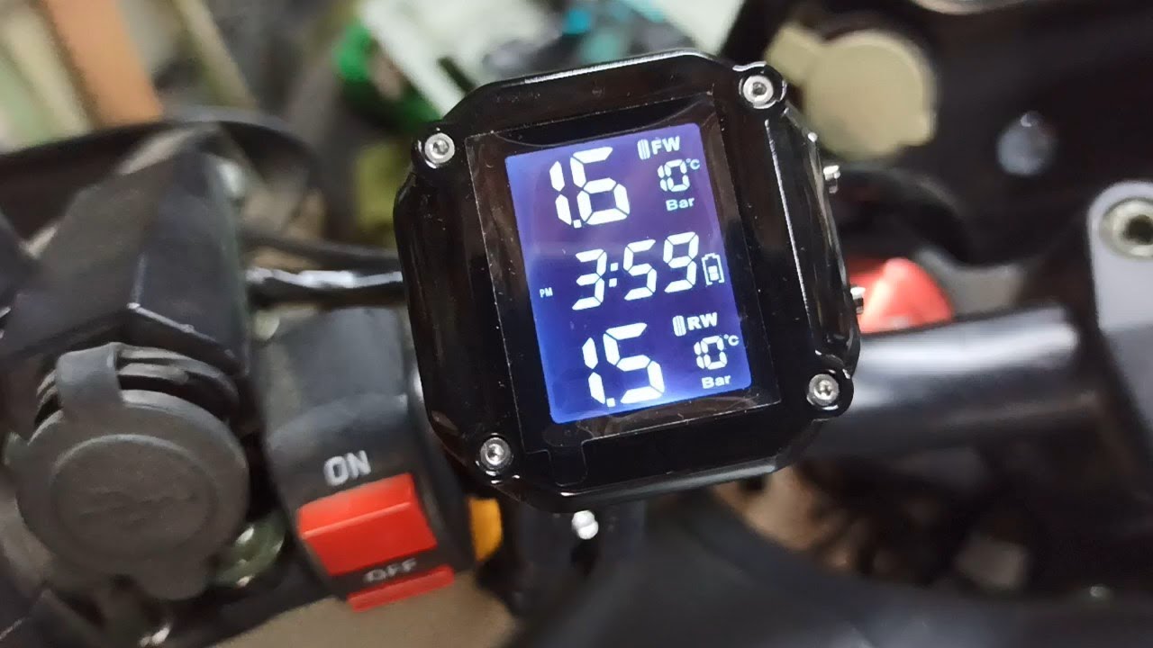 Контроль давления в шинах мотоцикла. Настойка системы. TPMS tire pressure moyitoring system.
