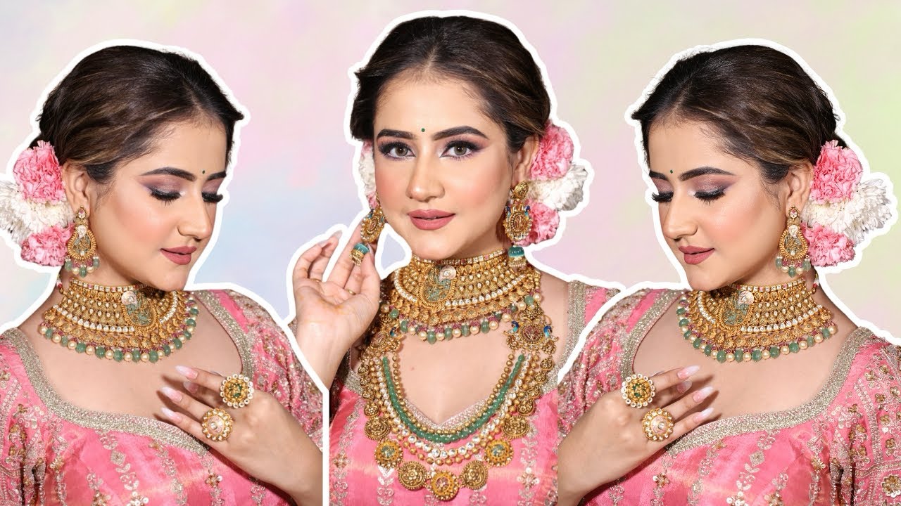 Soft pink bridal makeup | learn in detail| step by step full tutorial with @BrushStories_by manisha
