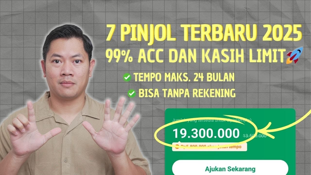 7 Pinjaman Online Bunga Rendah & Limit Besar | Pinjol Cepat Cair Resmi OJK 2025 🔥