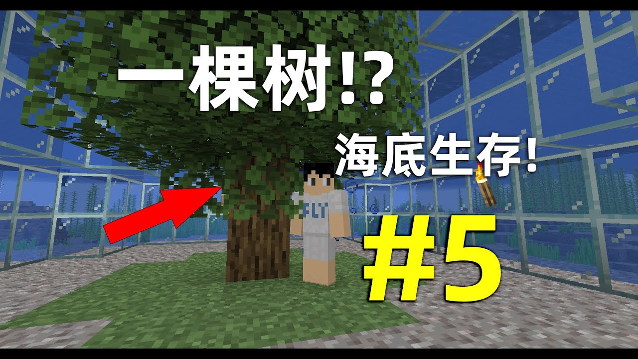 minecraft：開局壹棵樹如何在海底生存？第五期，村民工程，完結 -麥塊-當個創世神