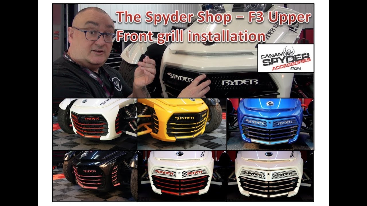 The Spyder Shop - F3 series Can Am Spyder upper front grill installation